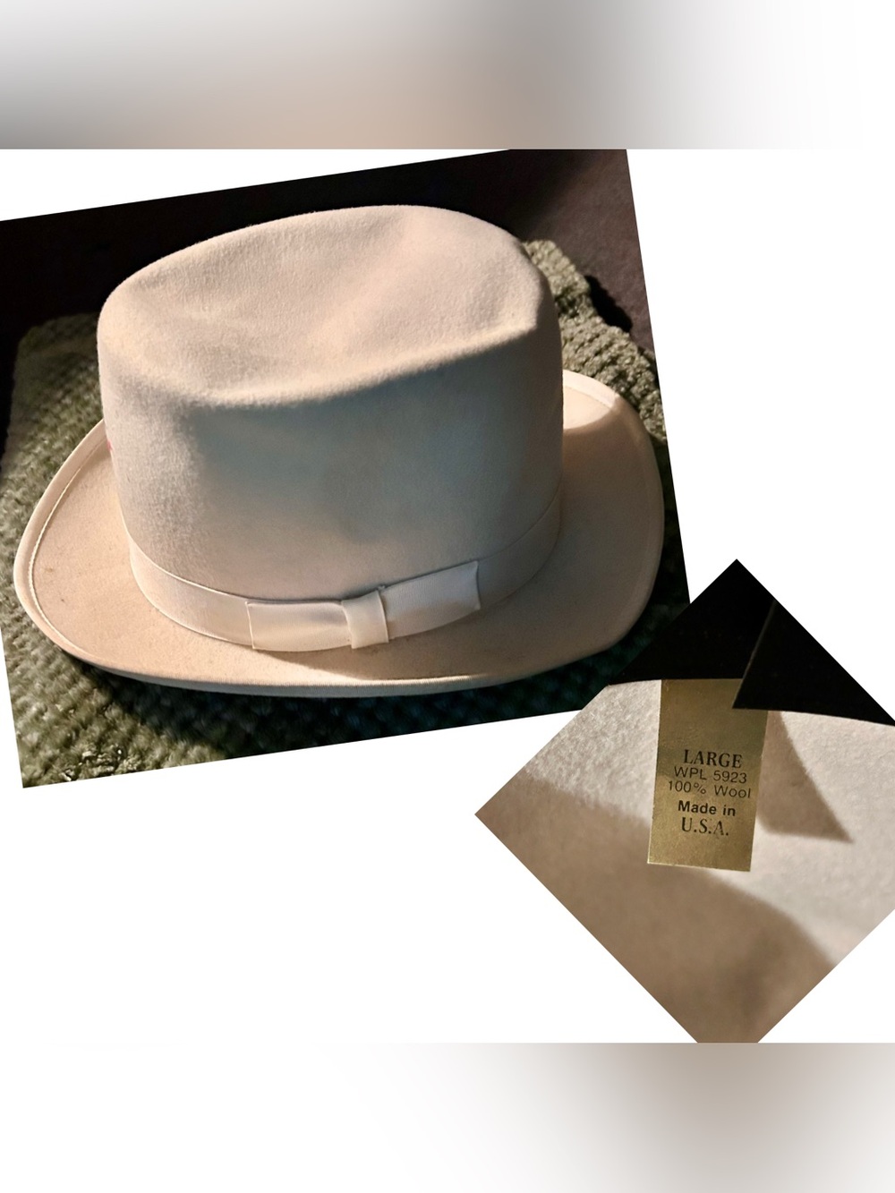 Classic Men’s Wool Fedora Hat in Cream